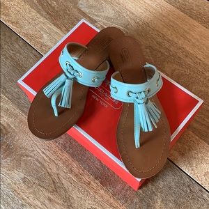 Coach Sheena Vachetta Flip Flop Sandal in Mint